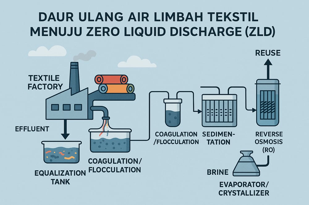 Daur Ulang Air Limbah Tekstil Menuju Zero Liquid Discharge (ZLD)