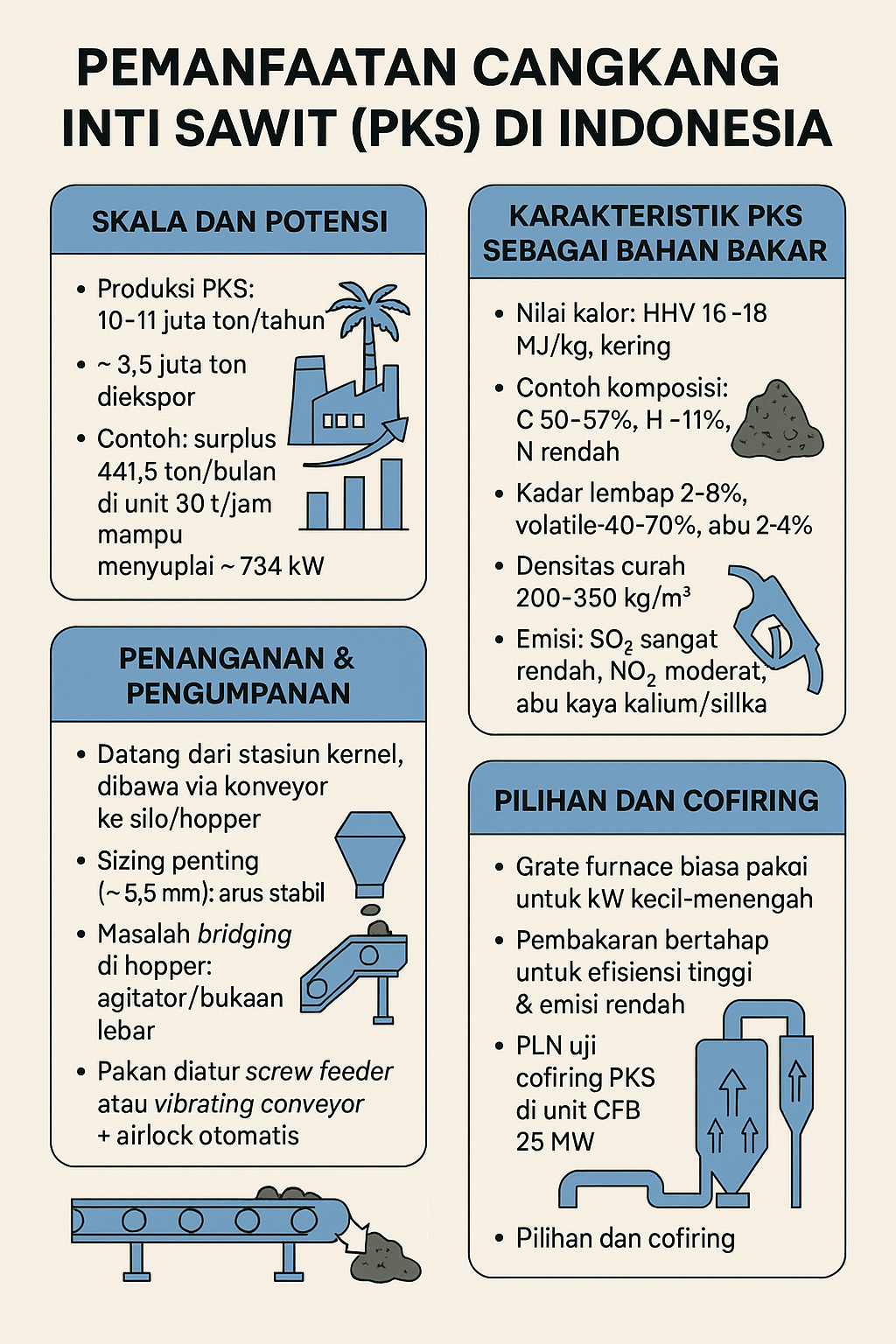 flow cangkang inti sawit