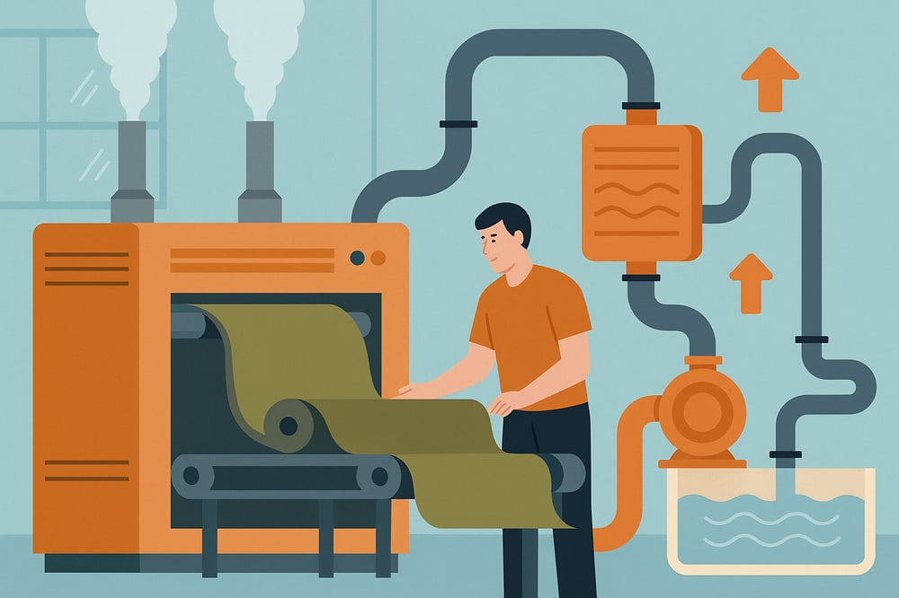 Textile finishers are sitting on a heat mine. Here’s how mills are reclaiming it — and slashing energy use.