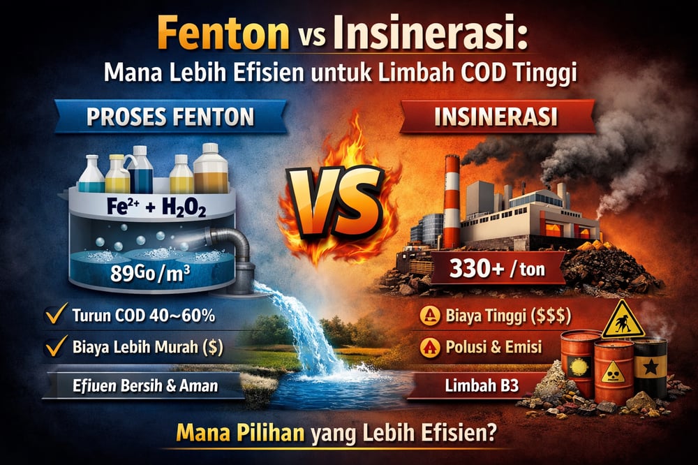 Fenton vs insinerasi untuk limbah COD