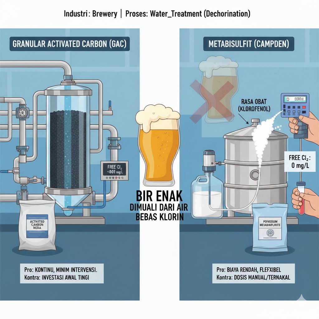 Bir Enak Dimulai dari Air Bebas Klorin: GAC vs Campden